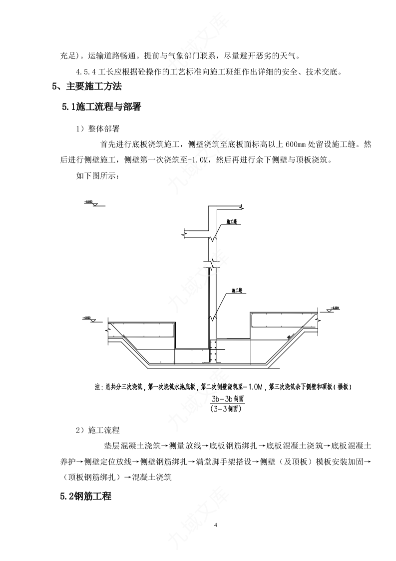 消防水池施工方案 第4页