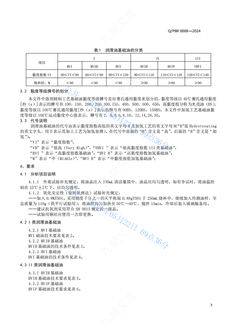 QPBR 0008-2024润滑油基础油标准 第4页