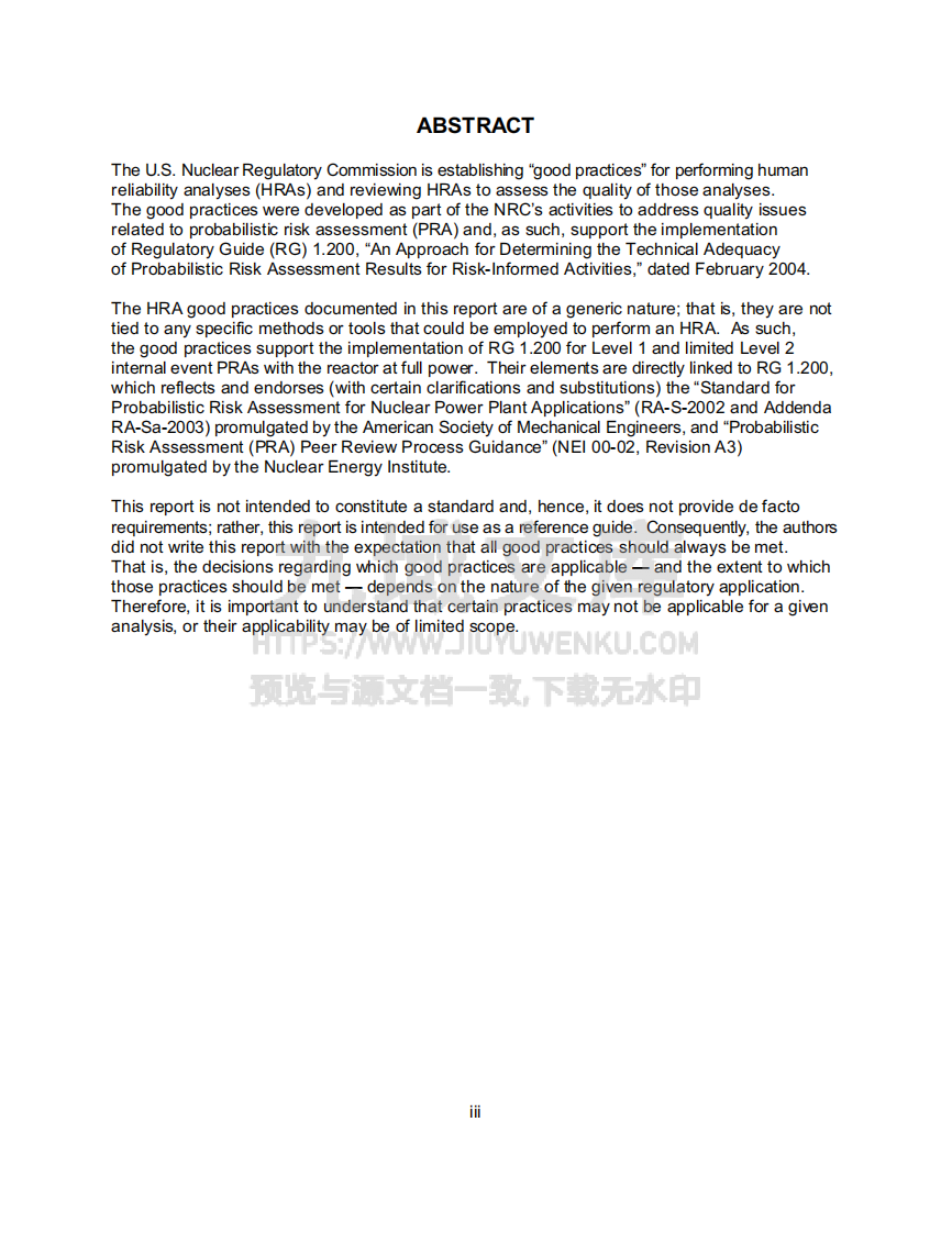 NUREG-1792-Good-Practices-for-Implementing-Human-Reliability-Analysis-HRA 第5页