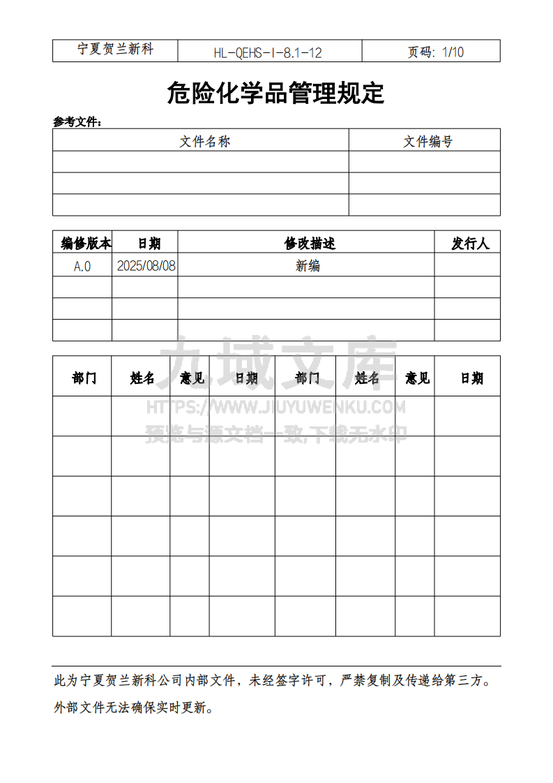 危险化学品管理规定 第1页