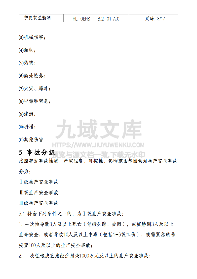 生产安全事故专项应急预案 第3页