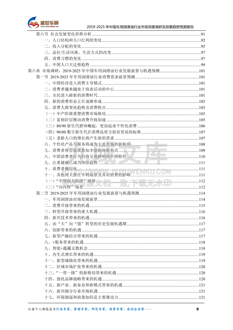 2019-2025年中国车用润滑油行业市场深度调研及前景趋势预测报告 第5页