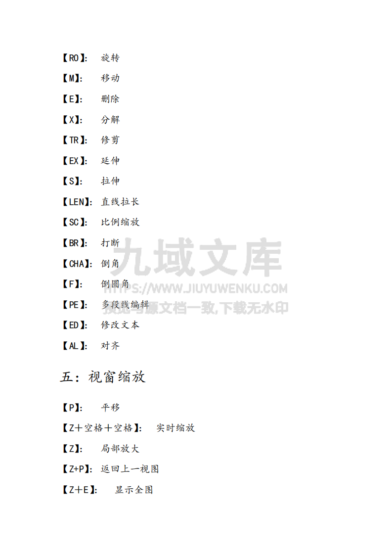 AutoCAD 2017快捷键查询手册 第5页