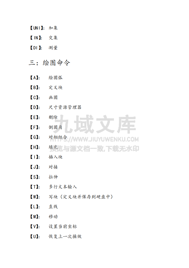 AutoCAD 2017快捷键查询手册 第3页
