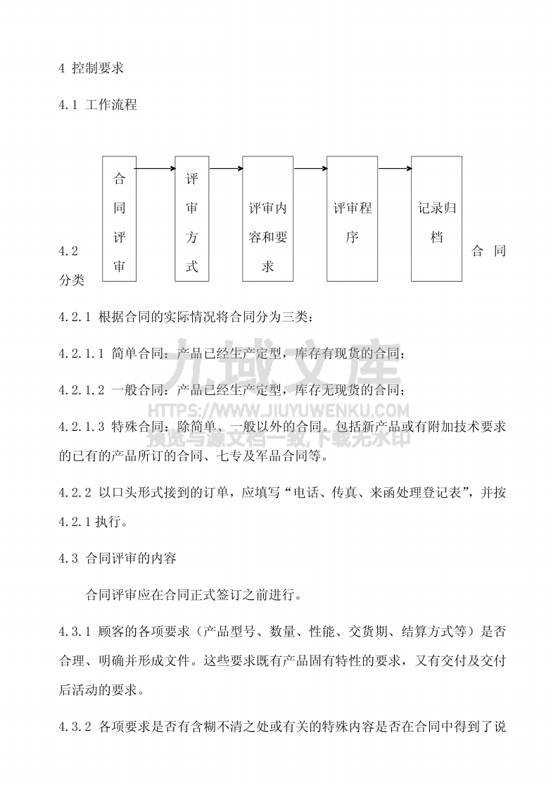 GJB9001合同评审控制程序 第2页