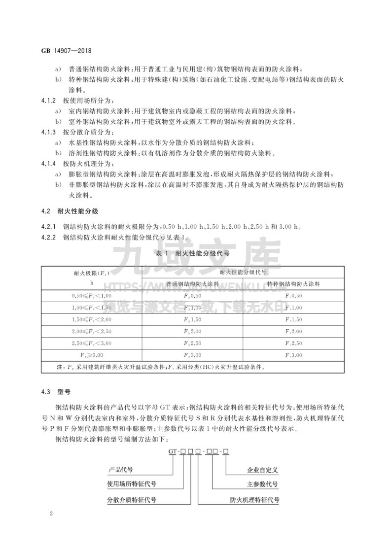 GB14907-2018钢结构防火涂料 第5页