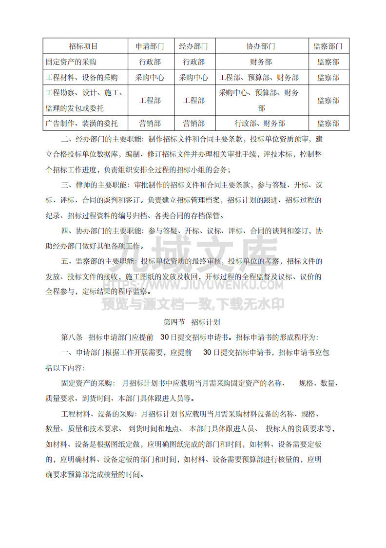 公司内部制定招投标管理制度 第2页