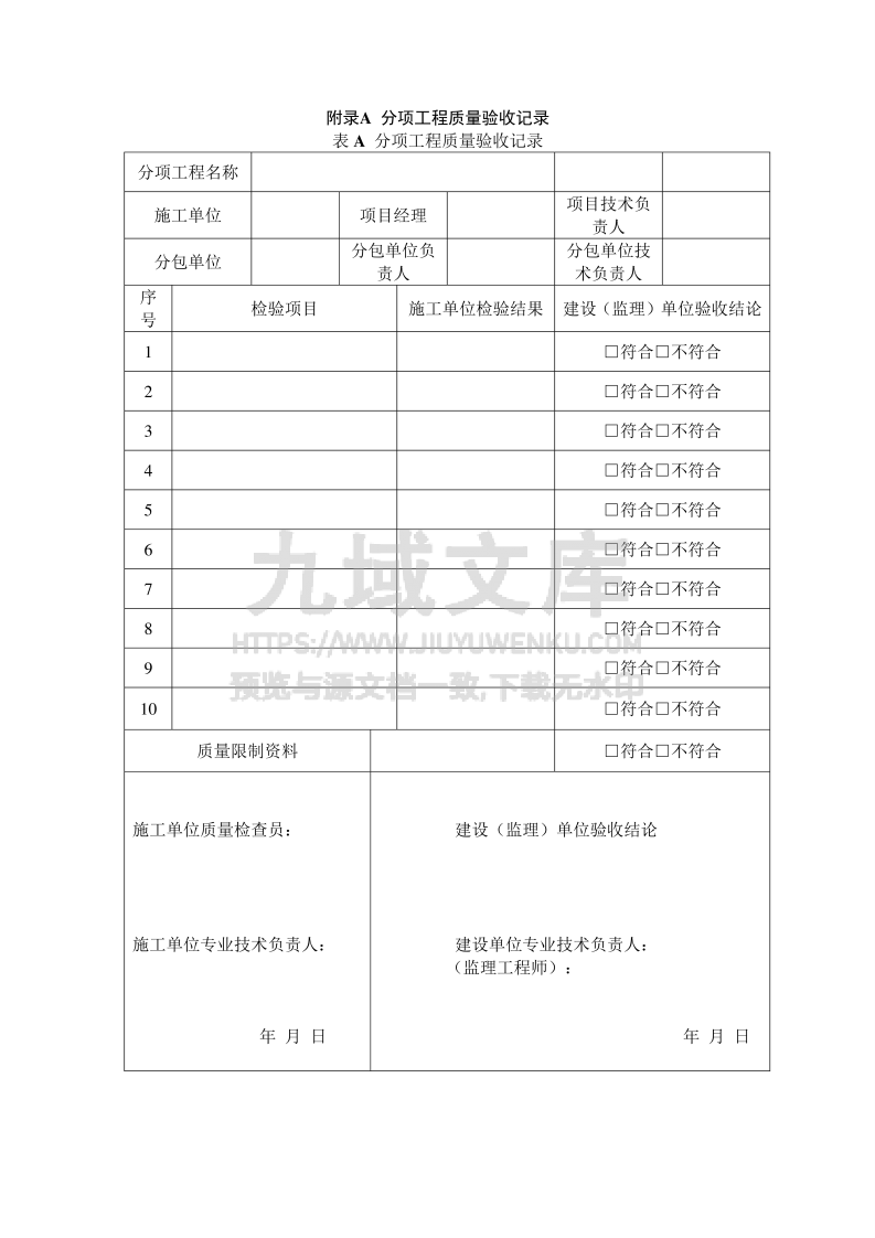 GB50184-2025工业管道质量验收表格 第4页