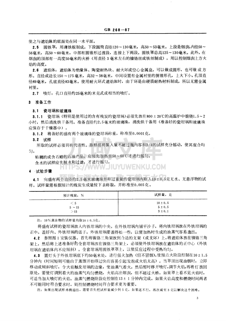 GB T 268-1987石油产品残炭测定法-康氏法 第5页