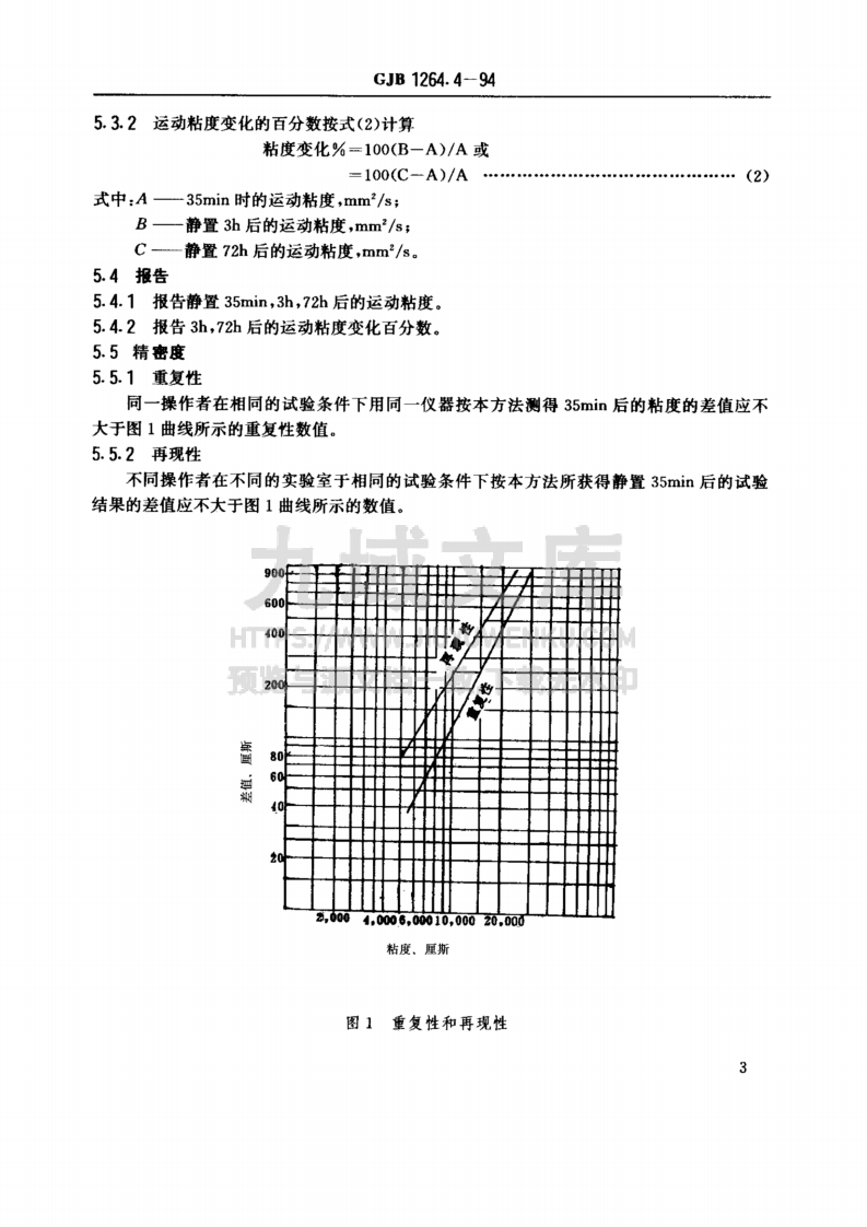 GJB 1264航空涡轮发动机润滑油试验方法 低温下静置后的粘度及粘度变化测定法 第5页