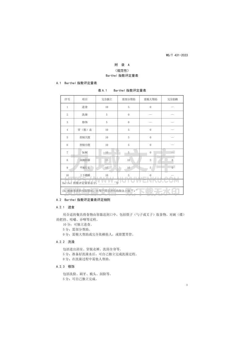 WS T 431-2023 护理分级标准 第5页