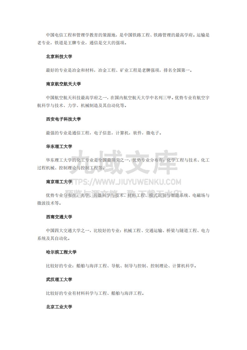 通过一句话了解211院校强势特色 第2页