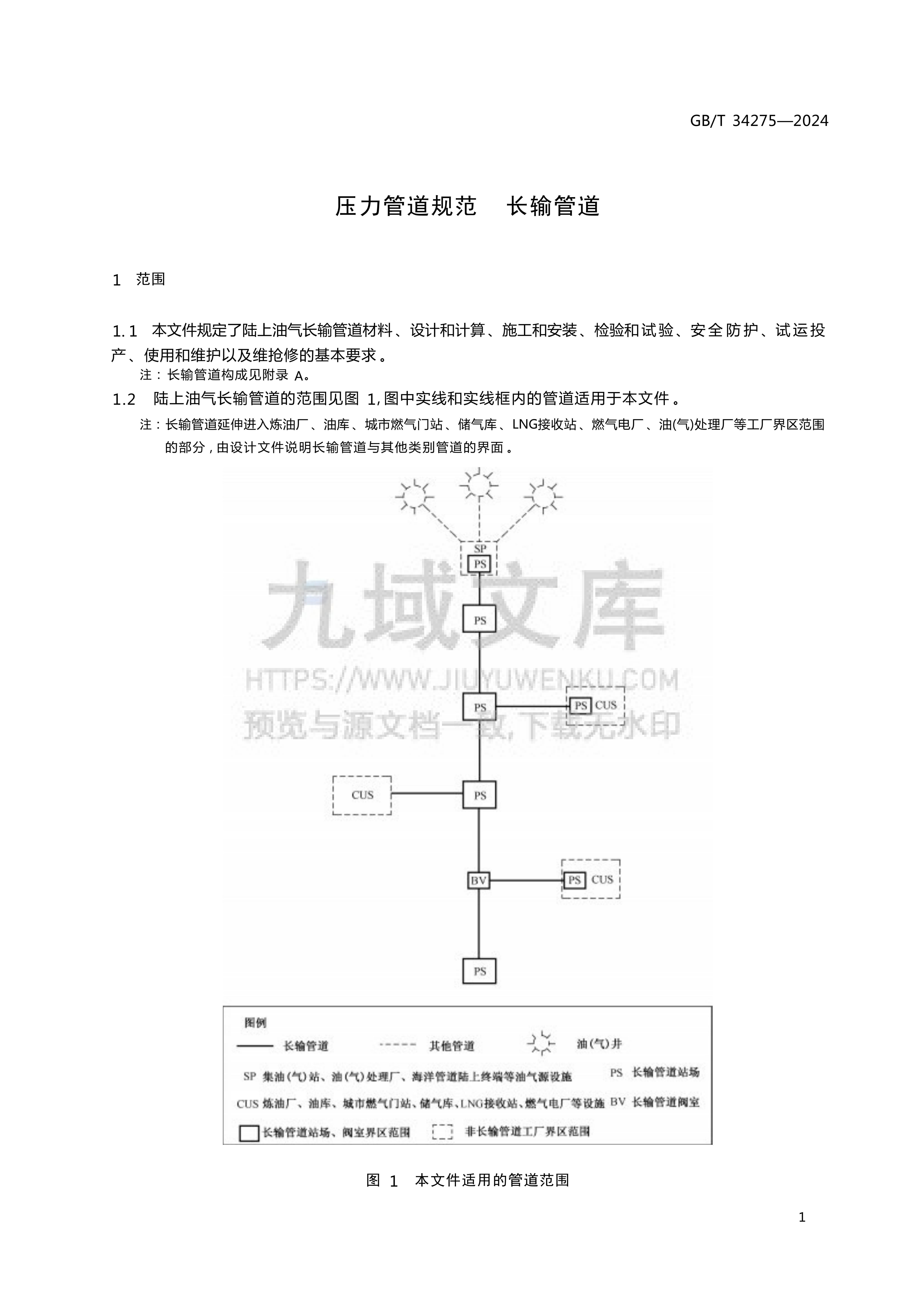 GBT34275-2024 压力管道规范长输管道 第2页
